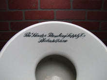 Load image into Gallery viewer, SHUSTER PLUMBING SUPPLY Co PHILADELPHIA Antique Porcelain Advertising Cuspidor Spittoon