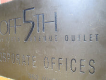 Load image into Gallery viewer, SAKS OFF 5th FIFTH AVENUE OUTLET 362 Ninth NYC New York Brass Store Corporate Offices Advertising Sign