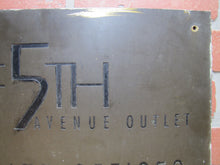 Load image into Gallery viewer, SAKS OFF 5th FIFTH AVENUE OUTLET 362 Ninth NYC New York Brass Store Corporate Offices Advertising Sign