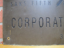 Load image into Gallery viewer, SAKS OFF 5th FIFTH AVENUE OUTLET 362 Ninth NYC New York Brass Store Corporate Offices Advertising Sign