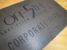 Load image into Gallery viewer, SAKS OFF 5th FIFTH AVENUE OUTLET 362 Ninth NYC New York Brass Store Corporate Offices Advertising Sign