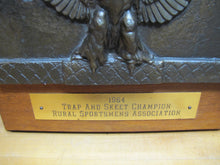 Load image into Gallery viewer, TRAP & SKEET CHAMPION Rural Sportsman Assn Old Hunting Award Sign Plaque Spread Winged Eagle