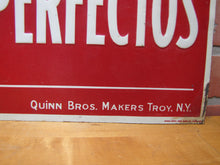 Load image into Gallery viewer, SMOKE Q&Q PERFECTOS Old Embossed Cigar Store Advertising Sign QUINN BROS TROY NY