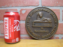 Load image into Gallery viewer, NATIONAL SHOWMEN'S ASSOCIATION Old Brass Plaque Distinguised Service CIRCUS LION