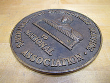 Load image into Gallery viewer, NATIONAL SHOWMEN'S ASSOCIATION Old Brass Plaque Distinguised Service CIRCUS LION