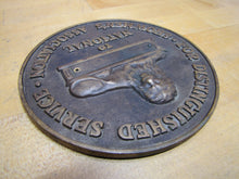 Load image into Gallery viewer, NATIONAL SHOWMEN'S ASSOCIATION Old Brass Plaque Distinguised Service CIRCUS LION