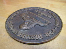 Load image into Gallery viewer, NATIONAL SHOWMEN'S ASSOCIATION Old Brass Plaque Distinguised Service CIRCUS LION
