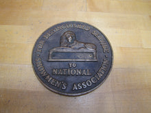 Load image into Gallery viewer, NATIONAL SHOWMEN'S ASSOCIATION Old Brass Plaque Distinguised Service CIRCUS LION