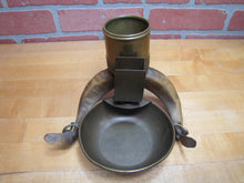 Load image into Gallery viewer, Antique Antlers Horns Folk Art Smoking Set Ashtray Matchbox Holder Cigar Cigarette Cup Holder
