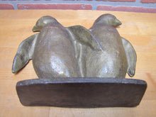 Load image into Gallery viewer, PENGUINS Antique Cast Iron Twin Birds Doorstop Decorative Art Statue Door Stop