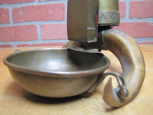 Load image into Gallery viewer, Antique Antlers Horns Folk Art Smoking Set Ashtray Matchbox Holder Cigar Cigarette Cup Holder