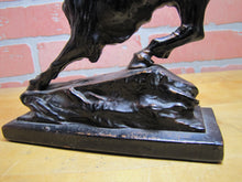 Load image into Gallery viewer, ARMOR BRONZE BILLY GOAT RAM Antique Bookend Doorstop Decorative Arts BronzeClad Statue