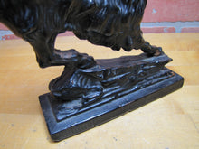 Load image into Gallery viewer, ARMOR BRONZE BILLY GOAT RAM Antique Bookend Doorstop Decorative Arts BronzeClad Statue