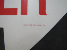 Load image into Gallery viewer, TO SHELTER ARROW Old Double Sided Sign NAVY NPS 4ND PHILA PA Safety Advertising Cold War Atomic Era Ad