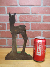 Load image into Gallery viewer, c1930 TAYLOR COOK DEER FAWN Old Cast Iron Doorstop Decorative Art Statue