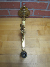 Load image into Gallery viewer, GRIFFIN WINGED BEAST Antique Brass Sconce Light Converted Gas Lamp Fixture