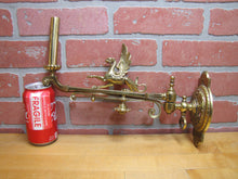 Load image into Gallery viewer, GRIFFIN WINGED BEAST Antique Brass Sconce Light Converted Gas Lamp Fixture