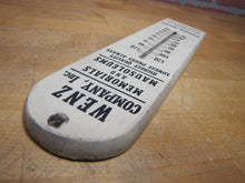 Load image into Gallery viewer, WENZ Co MEMORIALS MAUSOLEUMS ALLENTOWN PA Old Wood Advertising Thermometer Sign