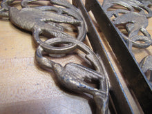 Load image into Gallery viewer, 19c Antique Decorative Arts Cast Iron Birds Hardware Brackets Gold Paint