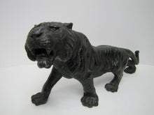 Load image into Gallery viewer, Roaring Tiger Old Decorative Arts Statue Figural Big Cat on the Prowl