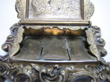 Load image into Gallery viewer, Antique 19c Bronze Hippocampus Mystical Beast Winged Cherub Tophat Ornate Decorative Arts Trinket Box