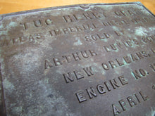 Load image into Gallery viewer, TUG HENRY GRAY ATLAS IMPERIAL DIESEL ENGINES SOLD BY ARTHUR DUVIC'S SONS NEW ORLEANS LA ENGINE NO 11005 1935 Old Bronze Builders Dealers Boat Plaque Sign Plate