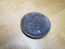 Load image into Gallery viewer, WINE RY APPLIANCE CO TOLEDO OHIO HOPPER GONDOLA DOOR LOCKS BRGS Old Bronze Ad Paperweight Medallion