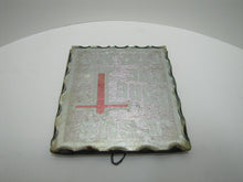 Load image into Gallery viewer, JESUS BORE THE CROSS FOR ME Old Folk Art Chip Glass Tin Back Religious Crucifix Sign Plaque Artwork