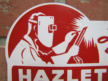 Load image into Gallery viewer, HAZLETON WELDING & TECHNICAL INSTITUTE License Plate Topper Gas Oil Auto Ad Sign