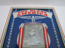 Load image into Gallery viewer, GOD BLESS AMERICA WE ARE PROUD TO BE AMERICANS MASON TEXAS NATIONAL BANK 1942 Sign Calendar