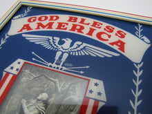 Load image into Gallery viewer, GOD BLESS AMERICA WE ARE PROUD TO BE AMERICANS MASON TEXAS NATIONAL BANK 1942 Sign Calendar