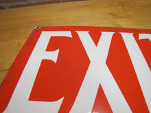 Load image into Gallery viewer, EXIT Old Porcelain Sign READY MADE CO NY Gas Station Repair Shop Industrial Subway RR Ad