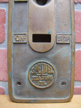 Load image into Gallery viewer, SPEIDEL READING PA Antique Elevator Control Panel Brass Bronze Architectural Hardware Element Ornate