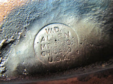 Load image into Gallery viewer, NATIVE AMERICAN INDIAN CHIEF WD ALLEN CHICAGO USA Ornate Brass Antique Bookends