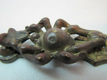 Load image into Gallery viewer, SPIDER CATCHING FLY WEB Antique Bronze Figural Interior Hardware Door Knocker