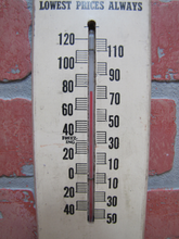 Load image into Gallery viewer, WENZ Co MEMORIALS MAUSOLEUMS ALLENTOWN PA Old Wood Advertising Thermometer Sign
