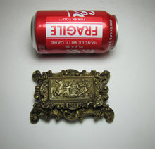 Load image into Gallery viewer, Antique 19c Bronze Hippocampus Mystical Beast Winged Cherub Tophat Ornate Decorative Arts Trinket Box
