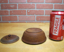 Load image into Gallery viewer, GOOD LUCK SWIRLING LOG Antique Wooden Trinket Box Tobacco Snuff 1800s