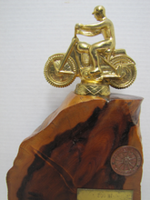Load image into Gallery viewer, 1960 NATIONAL CHAMP 1ST PLACE SANDY LANE ENDURO METEOR MOTORYCLE CLUB AWARD TROPHY MOTOCROSS MOTO X