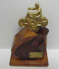 Load image into Gallery viewer, 1960 NATIONAL CHAMP 1ST PLACE SANDY LANE ENDURO METEOR MOTORYCLE CLUB AWARD TROPHY MOTOCROSS MOTO X