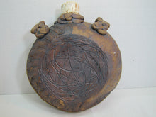 Load image into Gallery viewer, Folk Art Face Jug Canteen Decorative Arts Pottery Unusual Artwork
