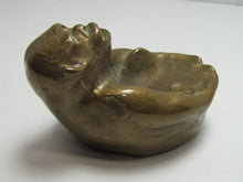 Load image into Gallery viewer, Monkey Gorilla Ape Tray Solid Bronze Brass Card Tip Ring Coin Trinket Art Statue
