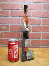 Load image into Gallery viewer, PIRATE GIRL Antique Cast Iron Doorstop Decorative Art Statue Sword Detailed
