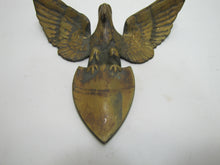 Load image into Gallery viewer, Spread Winged Eagle Shield Antique Brass Decorative Arts Hardware Element
