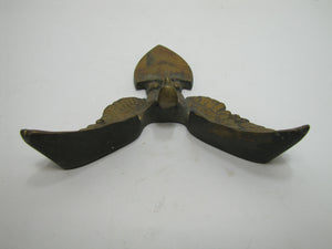 Spread Winged Eagle Shield Antique Brass Decorative Arts Hardware Element
