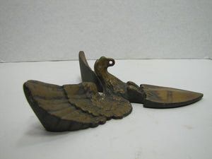 Spread Winged Eagle Shield Antique Brass Decorative Arts Hardware Element