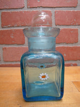 Load image into Gallery viewer, BATH SALT Manganese Blue Decorative Arts Bottle Jar Glows UV365 Uranium Glow
