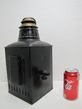 Load image into Gallery viewer, R W PROCTER 32 OLD SLIP NY Pat 1876 Ship Boat Lantern Lamp Blue Ribbed Glass
