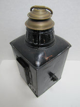 Load image into Gallery viewer, R W PROCTER 32 OLD SLIP NY Pat 1876 Ship Boat Lantern Lamp Blue Ribbed Glass
