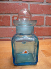 Load image into Gallery viewer, BATH SALT Manganese Blue Decorative Arts Bottle Jar Glows UV365 Uranium Glow
